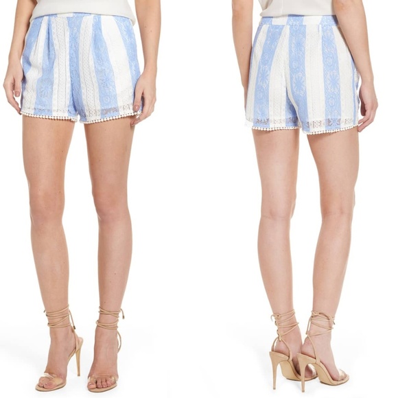 J.O.A. Pants - J.O.A. Stripe Lace Shorts M